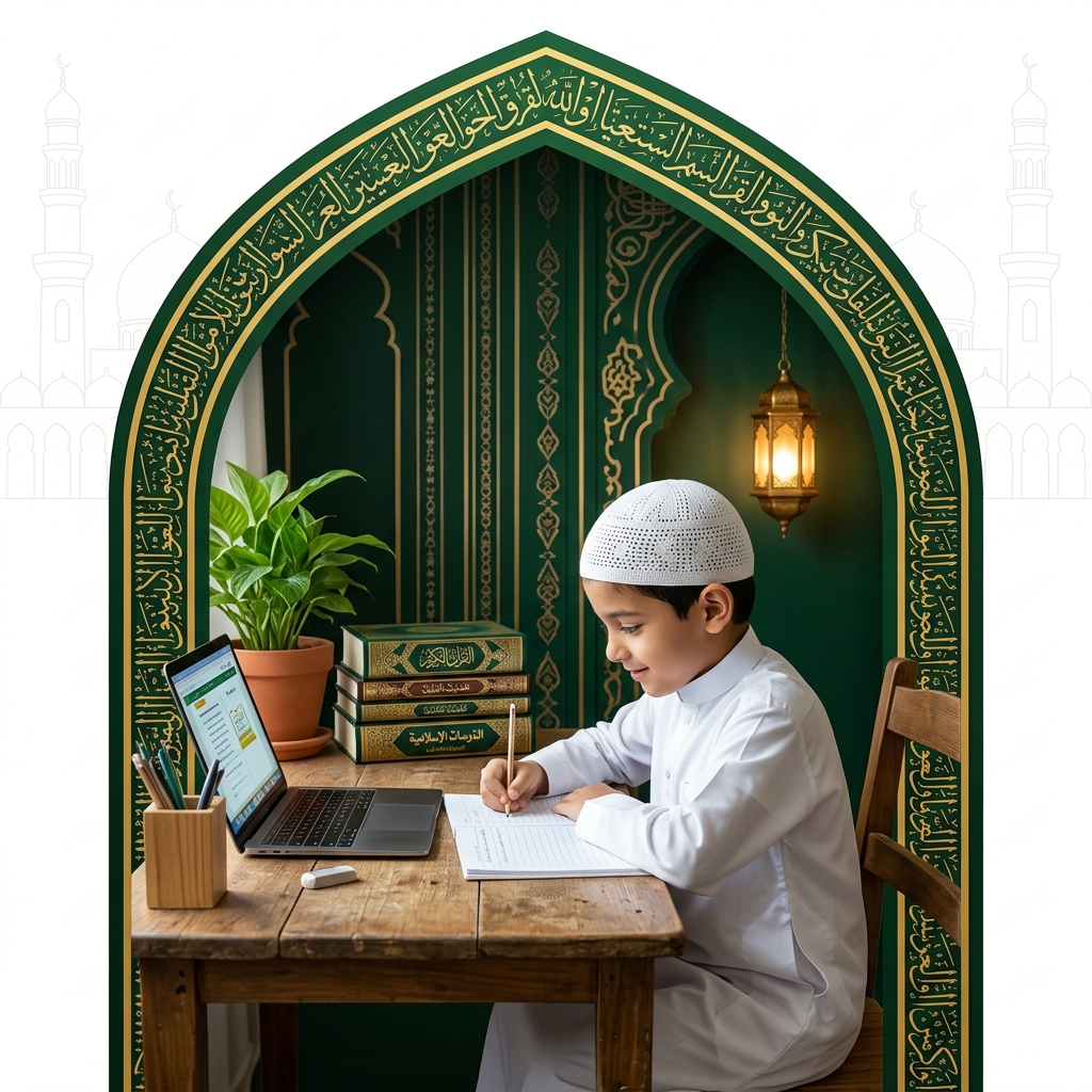 Islamic Student learning online at Talimus Sunnah Academy